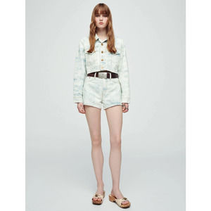 NEW! RE/DONE Size Small Cropped Denim Trucker Jacket Sunbleach $385 msrp I7-13